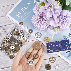 102 шт. 17 набора из сплава в стиле стимпанк в тибетском стиле TIBEP-SC0002-44