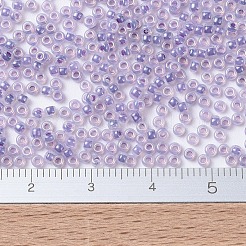 MIYUKIラウンドロカイユビーズ  日本製シードビーズ  11/0  （rr525)紫セイロン  2x1.3mm  穴：0.8mm  約50000個/ポンド&nbsp;SEED-G007-RR0525