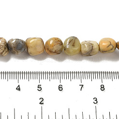 Природные желтые мох агат бисер пряди G-B078-D13-01