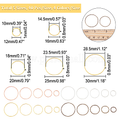 200шт 20 стильных латунных соединительных кольца KK-CA0003-54