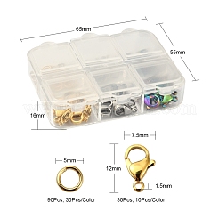 120 шт. ионное покрытие (IP) застежки-лобстеры из нержавеющей стали 304 STAS-YW0001-22