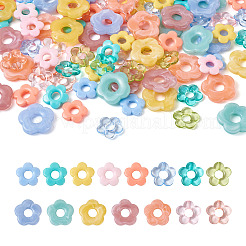 120 шт. 15 стильных прозрачных и непрозрачных акриловых бусинок OACR-BT0001-03