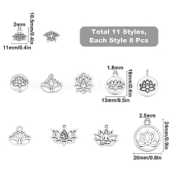 Подвески и звенья из сплава в тибетском стиле&nbsp;TIBEP-SC0001-53AS