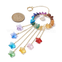 Стеклянные подвески в виде звезд HJEW-JM01246-01