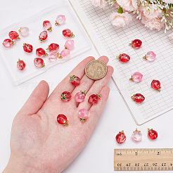 30 шт. 3 стиля подвесок-фруктов ручной работы в стиле лэмпворк LAMP-WR0001-05