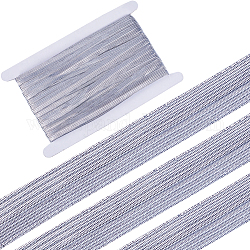 Gorgecraft cordon/bande élastique en nylon plat de 24 mètre, avec caoutchouc à l'intérieur, sangle vêtement accessoires de couture, gris clair, 12.5mm