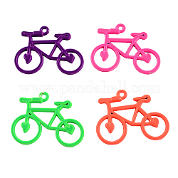 Pendenti bicicletta incantevoli per fare collana, Ciondoli in lega verniciatura a spruzzo,  cadmio& piombo libero, bici, colore misto, 31x24x2mm, Foro: 2 mm