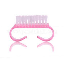 Reinigungsbürsten für Zehen und Nägel, Kunststoffgriff Griff Nagelbürste, rosa, 6.5x3.5 cm
