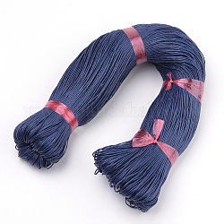 Cordón de algodón encerado, azul marino, 1.5mm, aproximadamente 360 yarda / paquete (330 m / paquete)