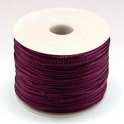 Нейлоновая нить, гремучий атласный шнур, фиолетовые, 1.5 мм, около 100 ярдов / рулон (300 фута / рулон)