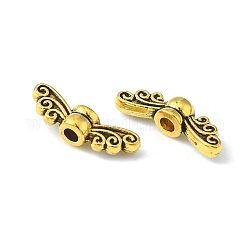 Tibetischen Stil Legierung Fee Flügel Perlen, Cadmiumfrei und Nickel frei und Bleifrei, Antik Golden, 4x14x4 mm, Bohrung: 1.5 mm, ca. 2380 Stk. / 1000 g