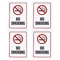 Alloy Public Signs, Rectangle with Word NO SMOKING, Word, 200x150x0.5mm