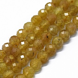 Natural Apatite Beads Strands, Faceted(64 Facets), Round, 6mm, Hole: 0.8mm, about 62~67pcs/strand, 15.16~15.55 inch(38.5~39.5cm)