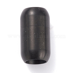 Placage ionique (ip) 304 fermoirs magnétiques en acier inoxydable avec emembouts collées, colonne, gunmetal, 21x12mm, Trou: 8mm