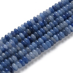Chapelets de perles en aventurine bleue naturelle, perles de soucoupe, rondelle, 6~6.5x3mm, Trou: 1mm, Environ 118~119 pcs/chapelet, 15.35'' (39 cm)
