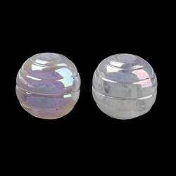 Acryl-Perlen, Runde, Rauch weiss, 14x13 mm, Bohrung: 3.6 mm