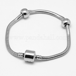 304 in acciaio europeo braccialetti di stile inossidabile per la produzione di gioielli, colore acciaio inossidabile, 200x3mm