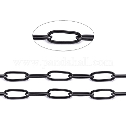 304 catena a graffetta in acciaio inossidabile, saldato, con la bobina, elettroforesi nera, 4.8x2.5x0.5mm, circa 32.8 piedi (10 m)/rotolo