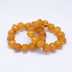 Bracelets extensibles avec perles en résine d'imitation ambre , prisme triangulaire, verge d'or, 2-1/4 pouce (57 mm)