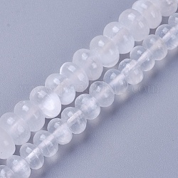 Natural Calcite Beads Strands, Rondelle, 8~8.5x5~5.5mm, Hole: 1mm, about 75pcs/strand, 15.7 inch(40cm)