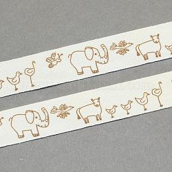 Animali nastro di cotone stampato, Perù, 5/8 pollice (15 mm), circa 20iarde / rotolo (18.28m / rotolo)