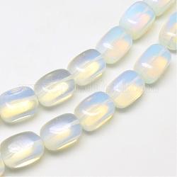 Opalite Bead Strands, Cuboid, 18x12~13x12~13mm, Hole: 1.5mm, about 22pcs/strand, 15.7 inch