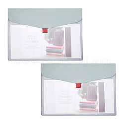 Magibeads PVC-Meeting-Dateitasche, mit Kunstleder & Klettverschluss, Rechteck, gainsboro, 22.6x31.8x0.3 cm, 2 Stück / Set