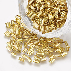 Brass Cabochons, Nail Art Decoration Accessories, Rectangle, Golden, 4x2x0.5mm, about 10000pcs/bag