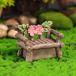 Le figurine in resina mostrano decorazioni, decorazione del giardino micro paesaggistico, sedia, 62x42x47mm