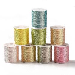 8 рулон полиэфирной швейной нити, 3-слойный полиэстеровый шнур для изготовления украшений, разноцветные, 0.2 мм, около 54.68 ярда (50 м) / рулон