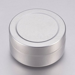 Lattine di alluminio rotonde, vaso di alluminio, contenitori di stoccaggio per cosmetici, candele, caramelle, con coperchio slip-on, platino, 3.4x1.75cm, capacità: 10 ml (0.34 fl. oz)