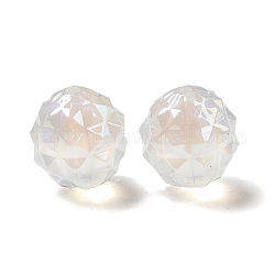 Perlas de acrílico transparentes con revestimiento uv, color de ab chapado, redondo, Claro, 21.5x19mm, agujero: 3 mm