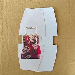 Non-woven Fabrics Felt Pad & Resin Interlining Set, for DIY Metal Clasp Frame Purse Bag Materials, White, 47.2x20.5x0.2cm