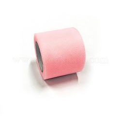 Деко сетчатые ленты, тюль ткань, Тюль-рулонная ткань для юбки, розовый жемчуг, 2 дюйм (5 см), о 25yards / рулон (22.86 м / рулон)