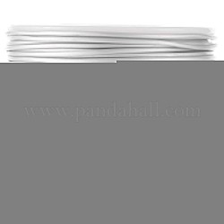 Sunnyclue 2 rouleaux de fil d'aluminium mat, ronde, avec bobine, couleur d'argent, 1.2mm, environ 52.49 pied (16 m)/rouleau