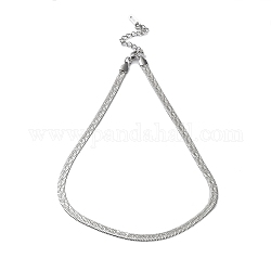 304 ожерелье-цепочка из нержавеющей стали с узором «елочка», цвет нержавеющей стали, 15.75 дюйм (40 см)