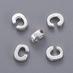 Charms in ottone, lettera, letter.c, 6x4.5x2mm, Foro: 1 mm