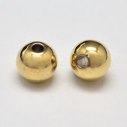 Distanziali rotondi in ottone per placcatura in rack e per vuoto, oro, 4mm, Foro: 1.5 mm