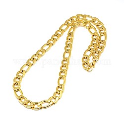 Mode 304 Edelstahl Figaro-Kette Halsketten für Männer, mit Karabiner verschlüsse, golden, 24.02 Zoll (61 cm) x 12 mm