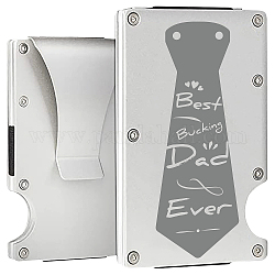 Titular de la tarjeta de identificación de aleación de aluminio, titular de la etiqueta de nombre rectangular, patrón de corbata, 87x54x16mm