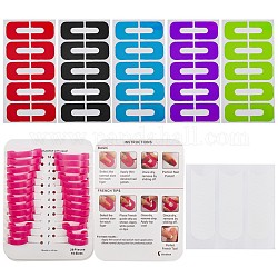 Manicure Tool Kits, with Peel off Tape, Plastic Nail Model, Spill Proof Manicure Protector Tools, Aluminum Foil Zip Lock Plastic Bags, Mixed Color, 30x20cm, Inner Measure: 21.8x18cm