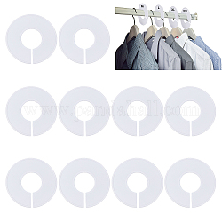 Schrankteiler aus Kunststoff mit einem Bonusmarker, beschreibbar und wiederverwendbar zum Sortieren der Kleidergröße, Flachrund, weiß, 90 mm, Bohrung: 35 mm