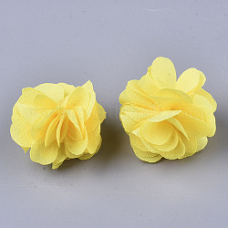 Цветы из полиэстера, для поделок ободки цветочные аксессуары свадебные аксессуары для волос для девочек и женщин, желтые, 34 мм