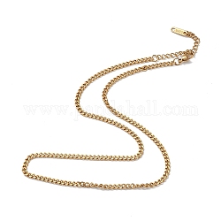 Placcatura ionica (ip) 304 collana a catena barbazzale in acciaio inossidabile per uomo donna, oro, 15.79 pollice (40.1 cm)