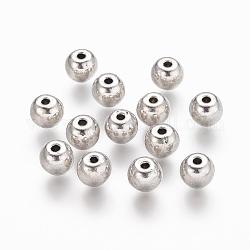 Stile tibetano in lega di perle rotonde, cadmio & nichel &piombo libero, argento antico, 6mm, Foro: 1.5 mm, circa 1690pcs/1000g