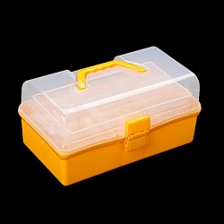 Plastic Bead Storage Containers, Trilaminar, Orange, 19.5x31x14cm
