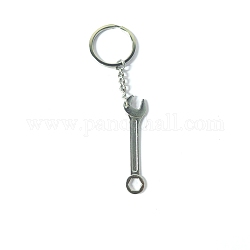 Porte-clés pendentif en alliage, Avec des anneaux clés, clé, platine, 5.5~6.5 cm