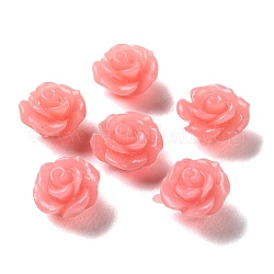 Cuentas teñidas de concha sintética, flor, rosa, 6~7x7x4~5mm, agujero: 1 mm