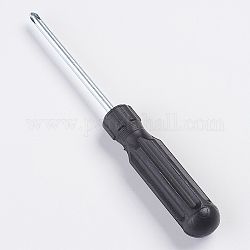 Железная крестовая отвертка, с пластиковыми ручками, чёрные, 155x18.5 мм