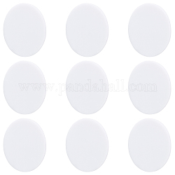 Panneau acrylique benecreat, plat rond, blanc, 76x3mm